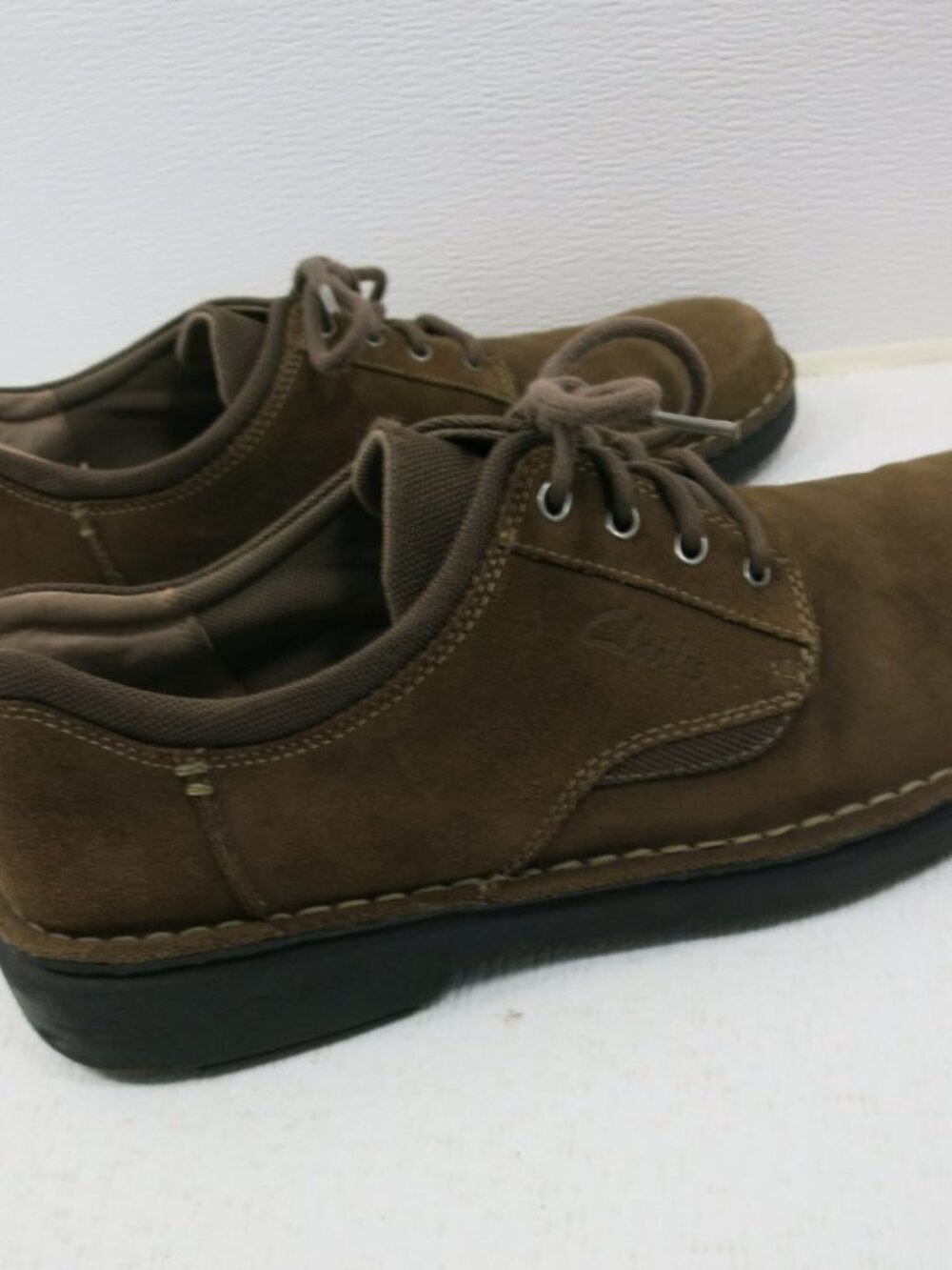 Clarks Suede Leather Casual Dress Comfort Oxfords Men's Footwear Shoes Sz 12 - Picture 4 of 7
